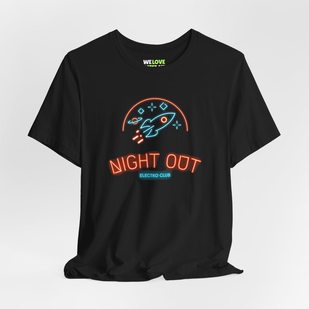 Night Out Retro Sci-Fi T-Shirt | Classic Space Design