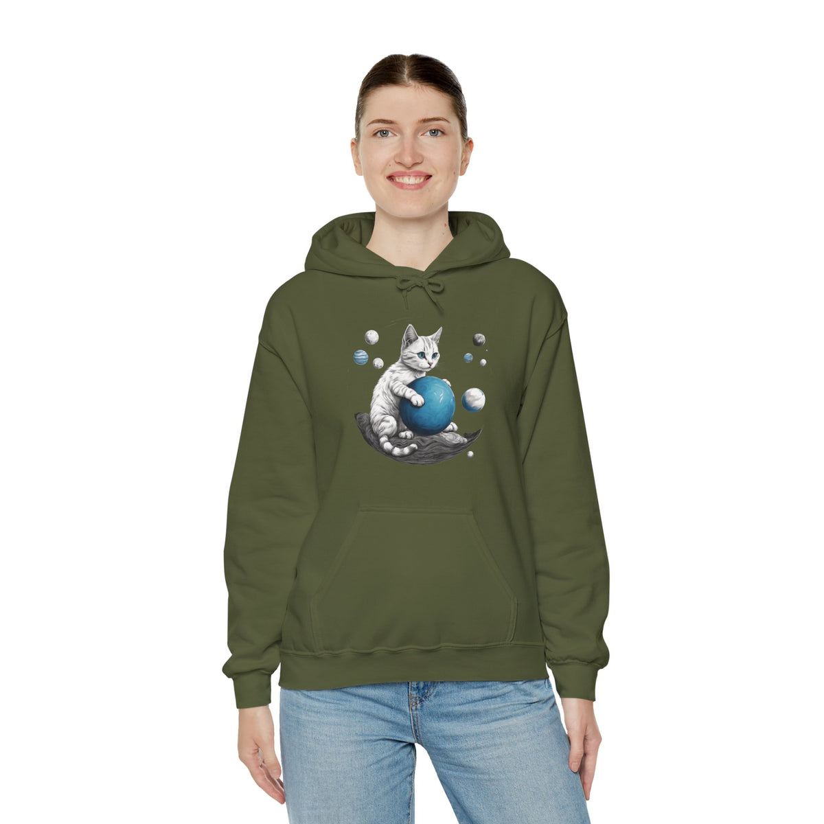 Space Player Cat 2 Sci-Fi Hoodie - Sci-Fi Hoodie