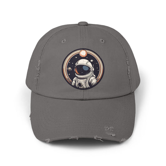 Welcome To Space Age Unisex Astronaut Distrassed Cap-welovescifi.net