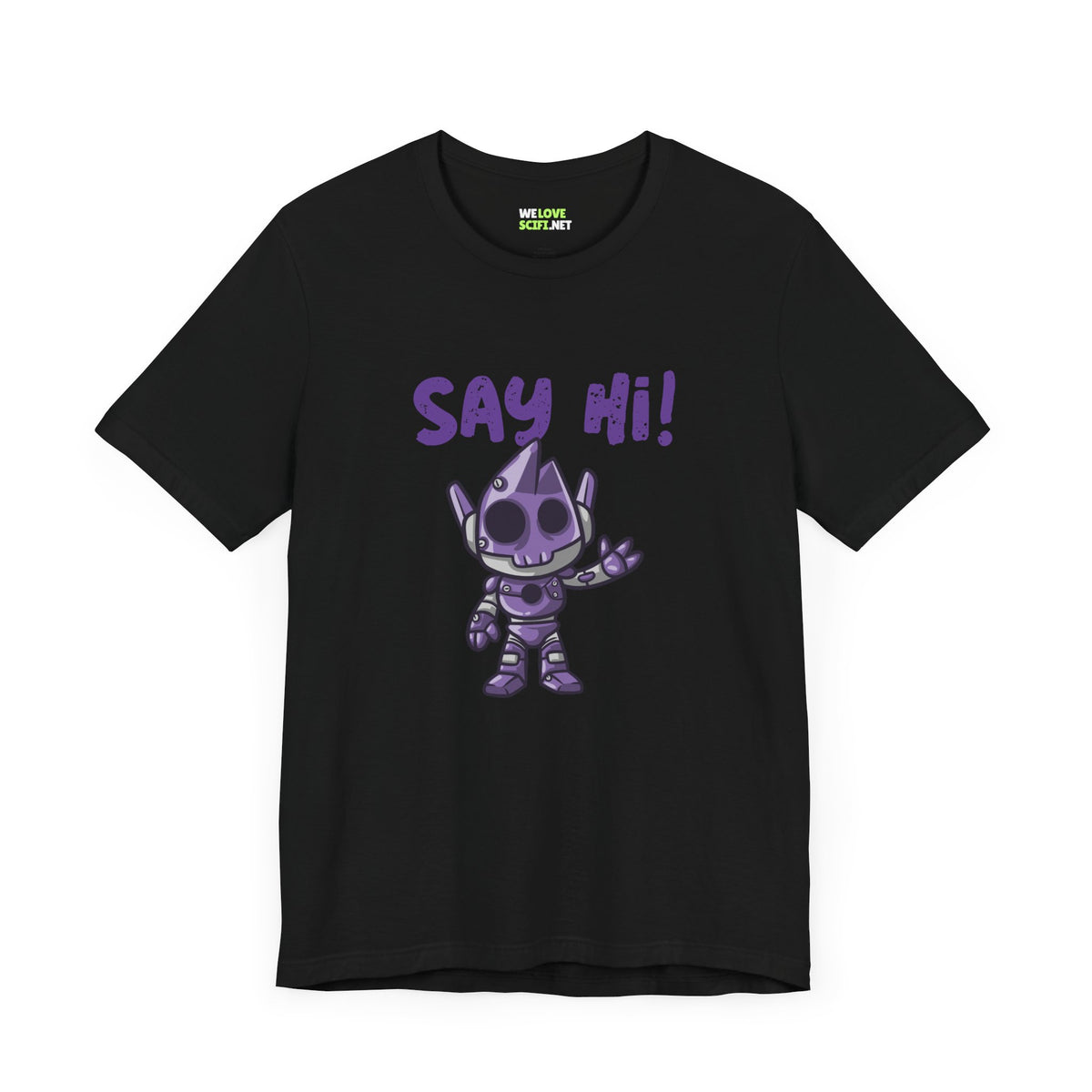 UFO t-shirt-Say Hi Funny UFO Sci-Fi T-Shirt We Love Sci-Fi