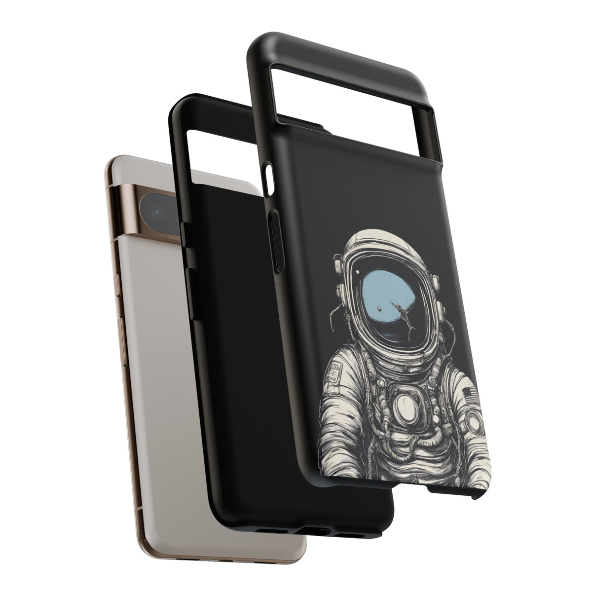 Hello Human Space Art Phone Case Tough Google Pixel Cover