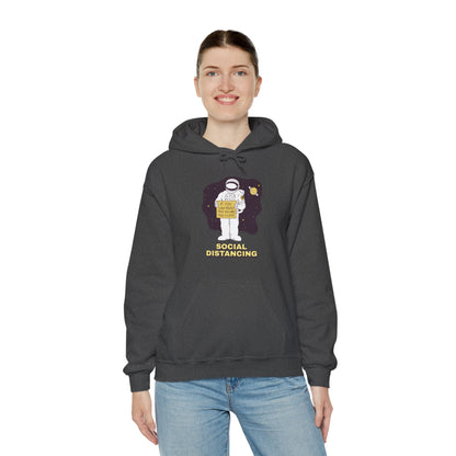 Social Distancing Astronaut Hoodie | Funny Sci-Fi Pullover