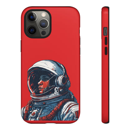 Astronaut In Red SpaceArt Sci-Fi Tough iPhone Mobile Cases