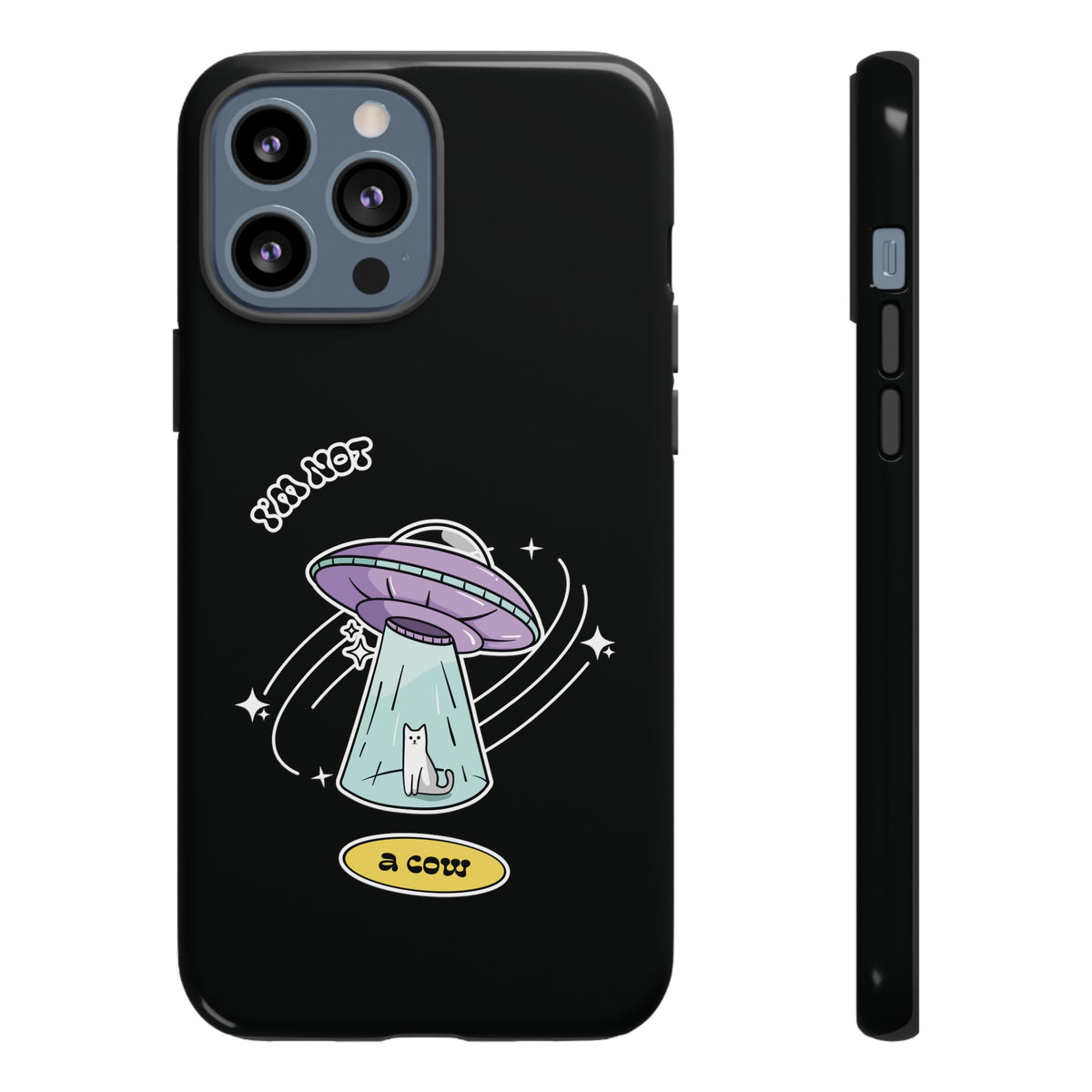 Funny Sci-Fi iPhone Cases | Not a Roswell Cow UFO Design