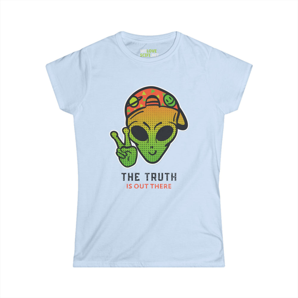 The Truth Is Outthere Colorful Alien Woman's Tee-welovescifi.net