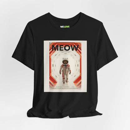 Funny Cat Astronaut T-Shirt - Meow Movie Inspired Sci-Fi Tee