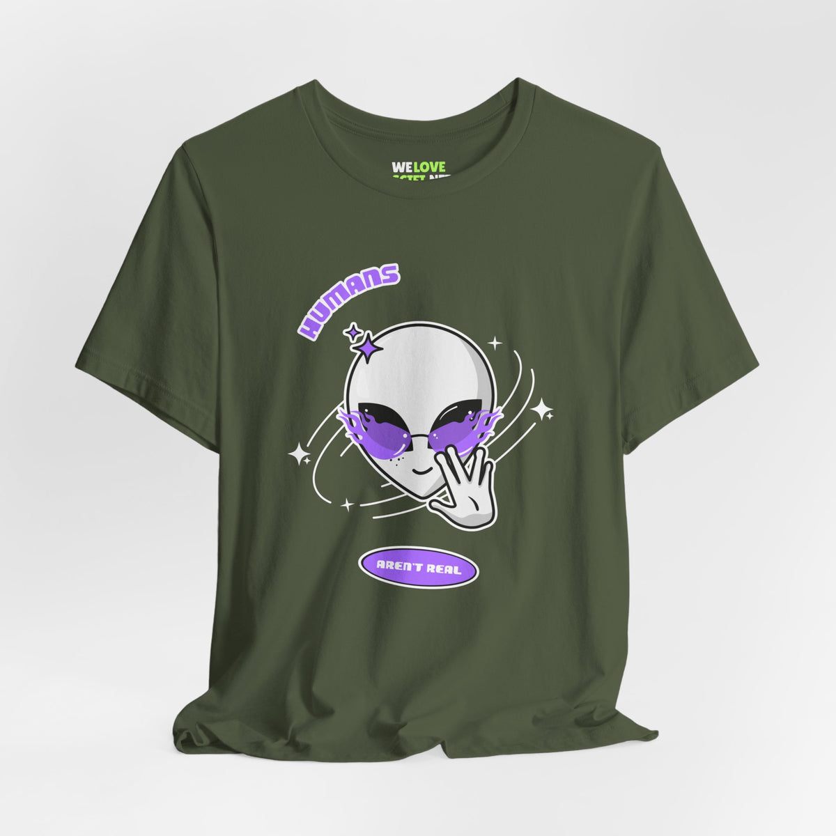 Humans Aren't Real UFO Sci-Fi T-Shirt - WeLoveSciFi.net