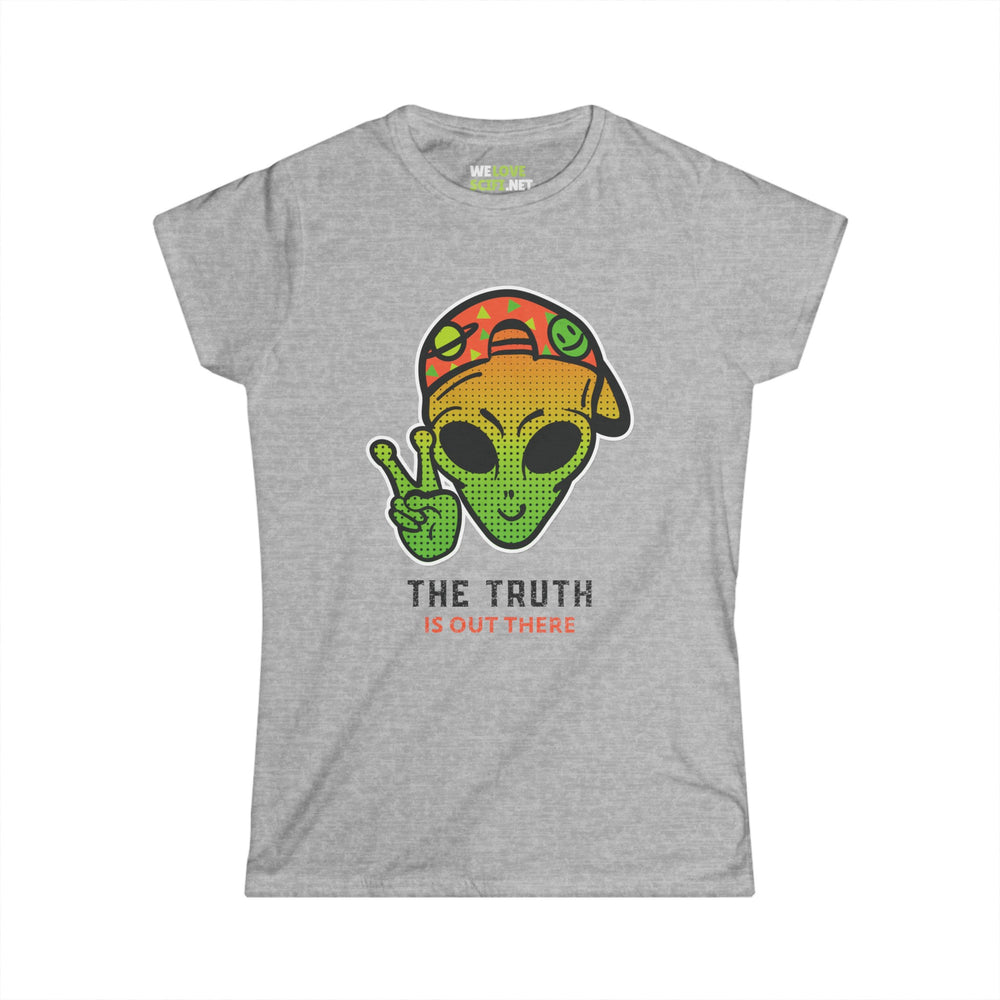 The Truth Is Outthere Colorful Alien Woman's Tee-welovescifi.net