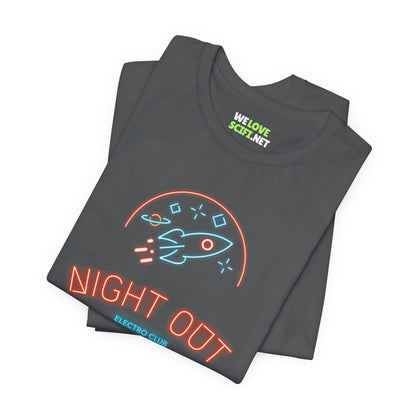 Night Out Retro Sci-Fi T-Shirt | Classic Space Design