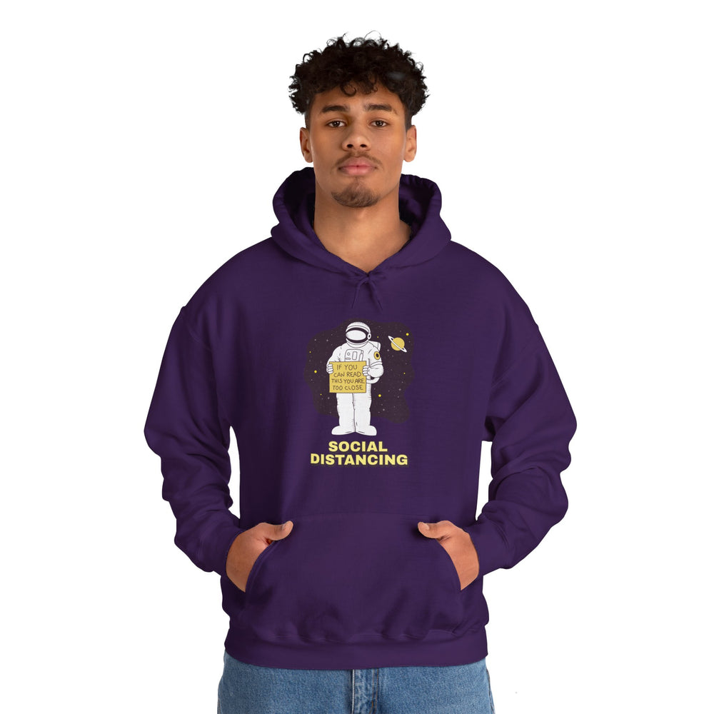 Social Distancing Astronaut Hoodie | Funny Sci-Fi Pullover