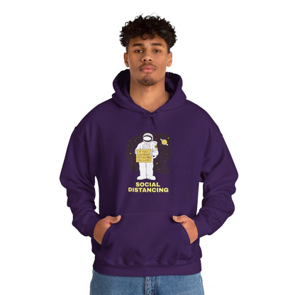 Social Distancing Astronaut Hoodie | Funny Sci-Fi Pullover