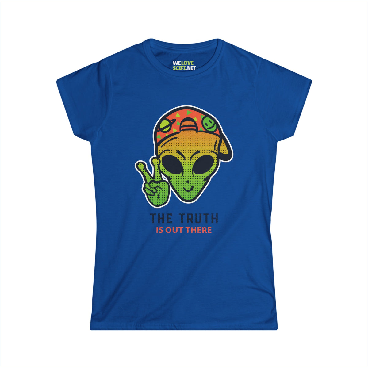 The Truth Is Outthere Colorful Alien Woman's Tee-welovescifi.net