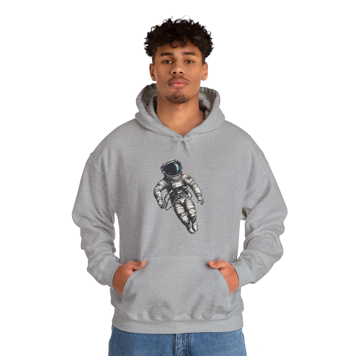 Floating Astronaut SpaceArt Sci-Fi Hoodie-welovescifi.net