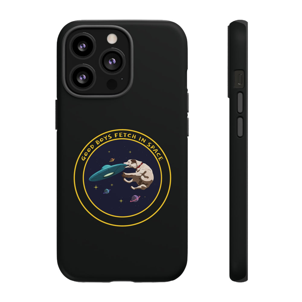 Good Boys Fetch in Space: Funny Dog Sci-Fi iPhone Cases