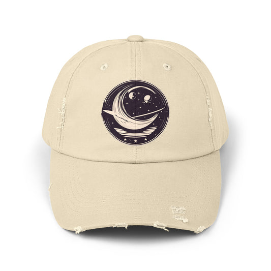 Beneath The Stars SpaceArt Retro Unisex Distrassed Cap