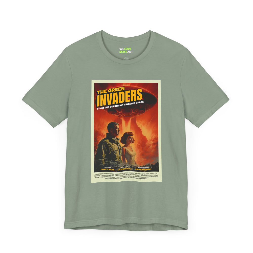 Retro Sci-Fi T-Shirt: The Green Invaders | We Love Sci-Fi