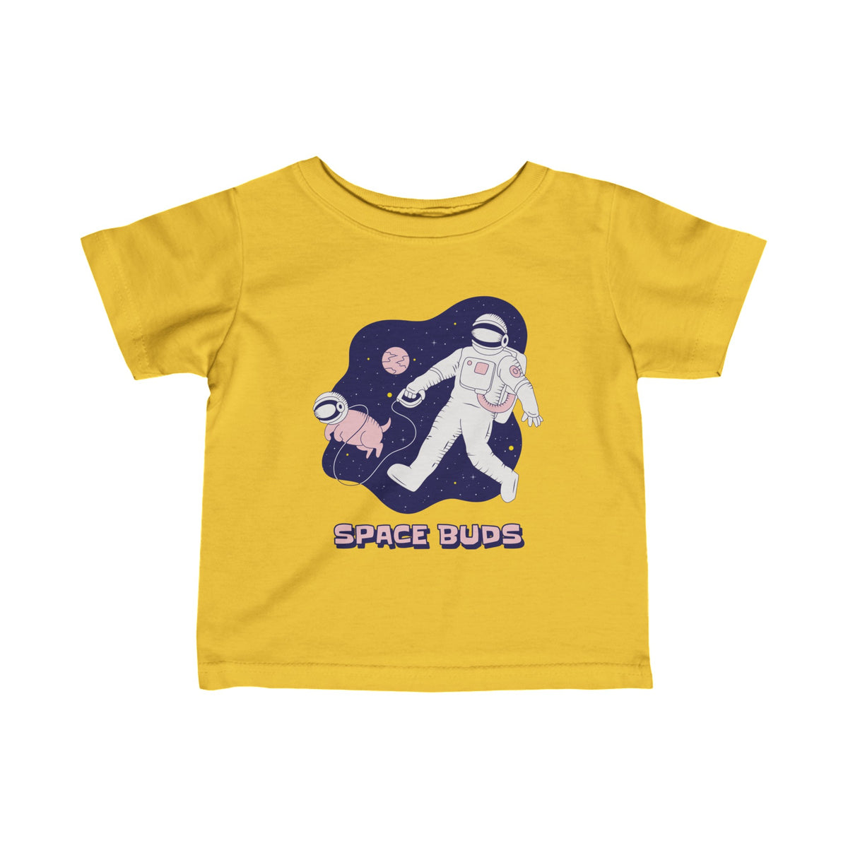 Space Buds Dog Astronaut Tee - Infant Fine Jersey