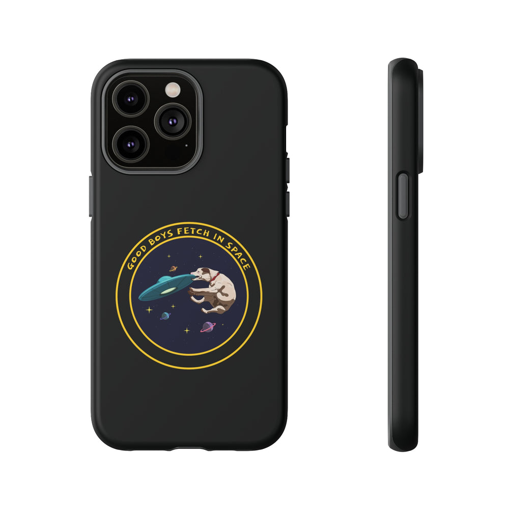 Good Boys Fetch in Space: Funny Dog Sci-Fi iPhone Cases