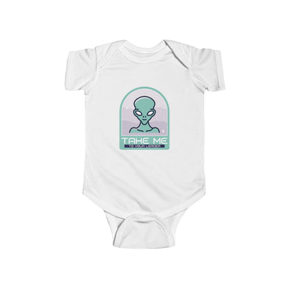 Take Me to Your Leader Funny UFO Bodysuit