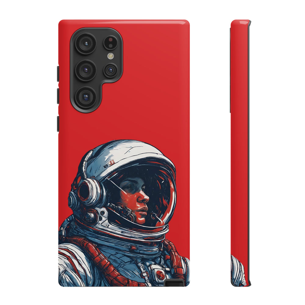 Astronaut In Red SpaceArt Tough Samsung Galaxy Mobile Cases