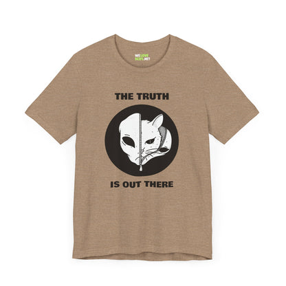 UFO t-shirt-The Truth is Out There Cat UFO Sci-Fi T-Shirt