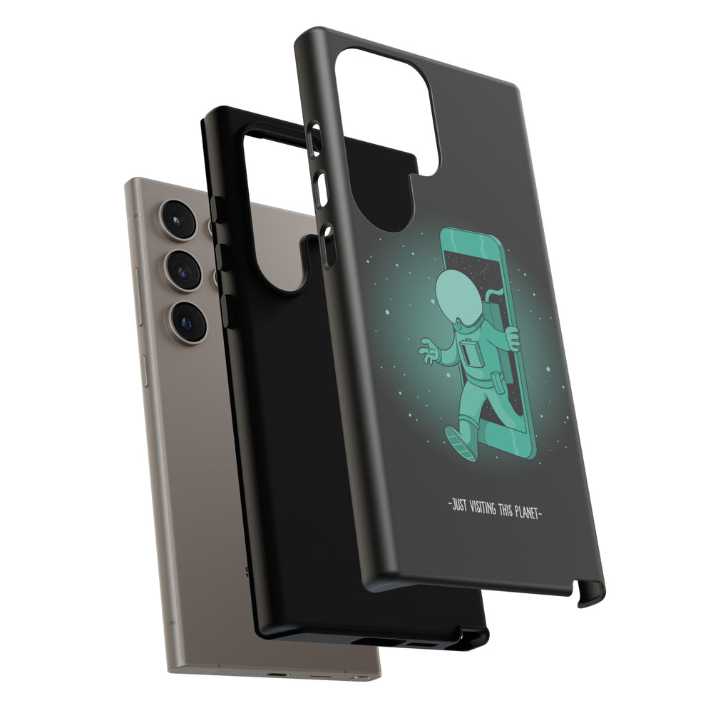 Funny Astronaut Mobile Cases - Just Visiting This Planet