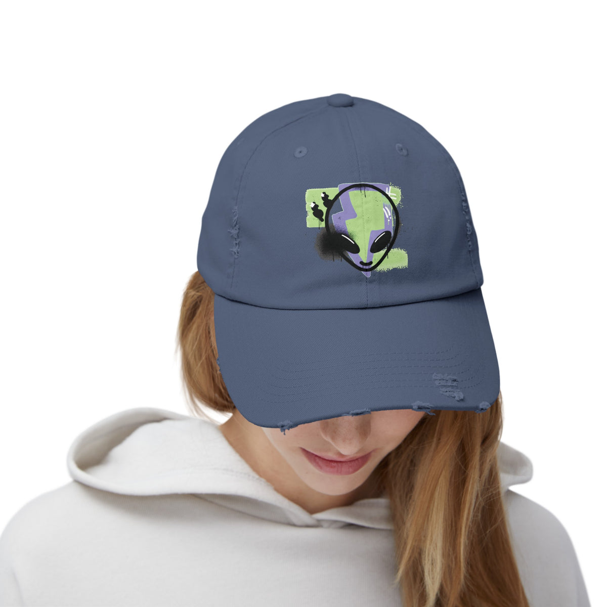 Alien Cap - Outta This World Sci-Fi Unisex Distressed Hat