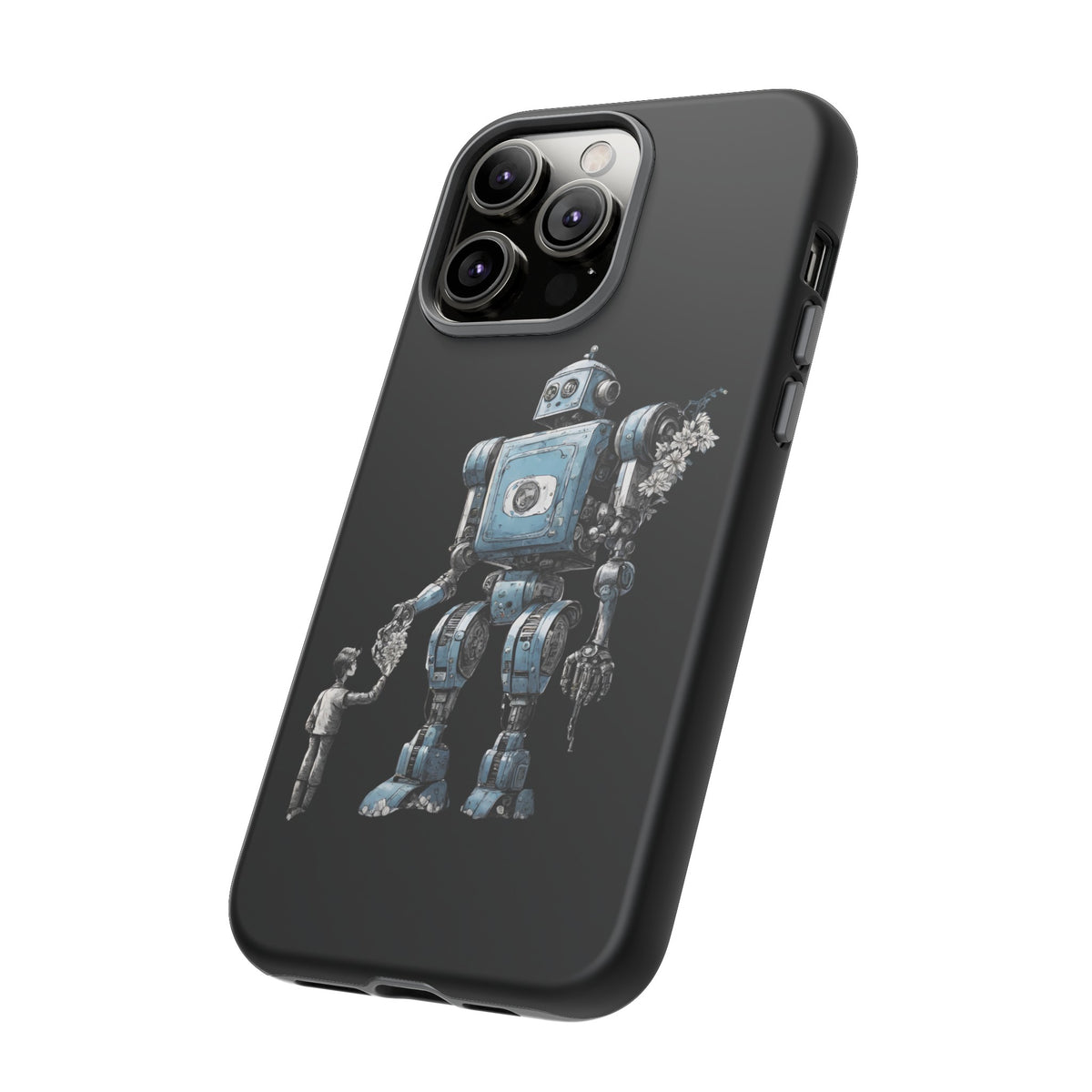 Flowers Robot SpaceArt Sci-Fi Tough iPhone Mobile Cases