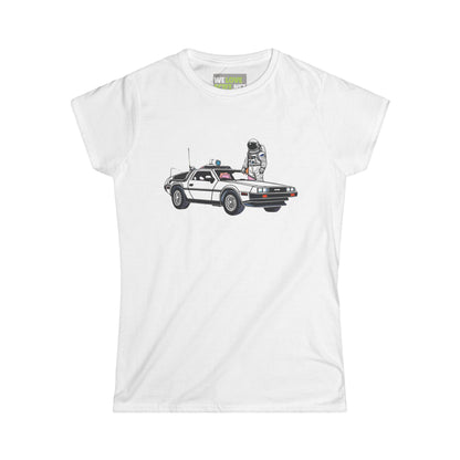 Delorean Astronaut Woman's Tee Let's Take a Ride WeLoveSciFi