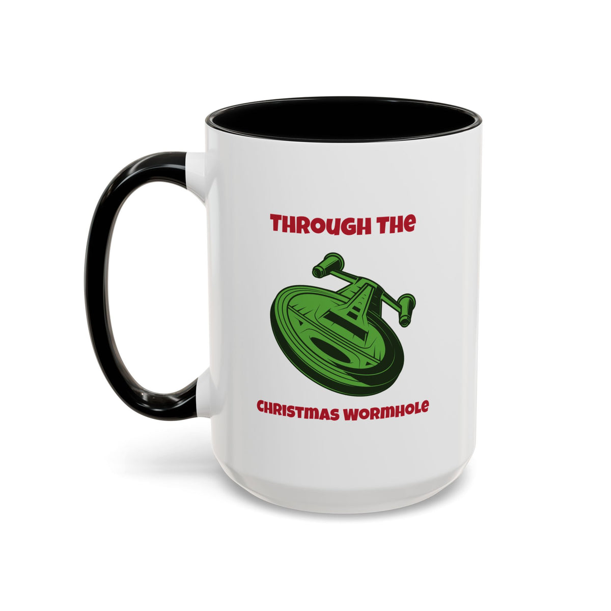 Christmas Wormhole Funny SciFi Christmas Accent Mug-welovescifi.net