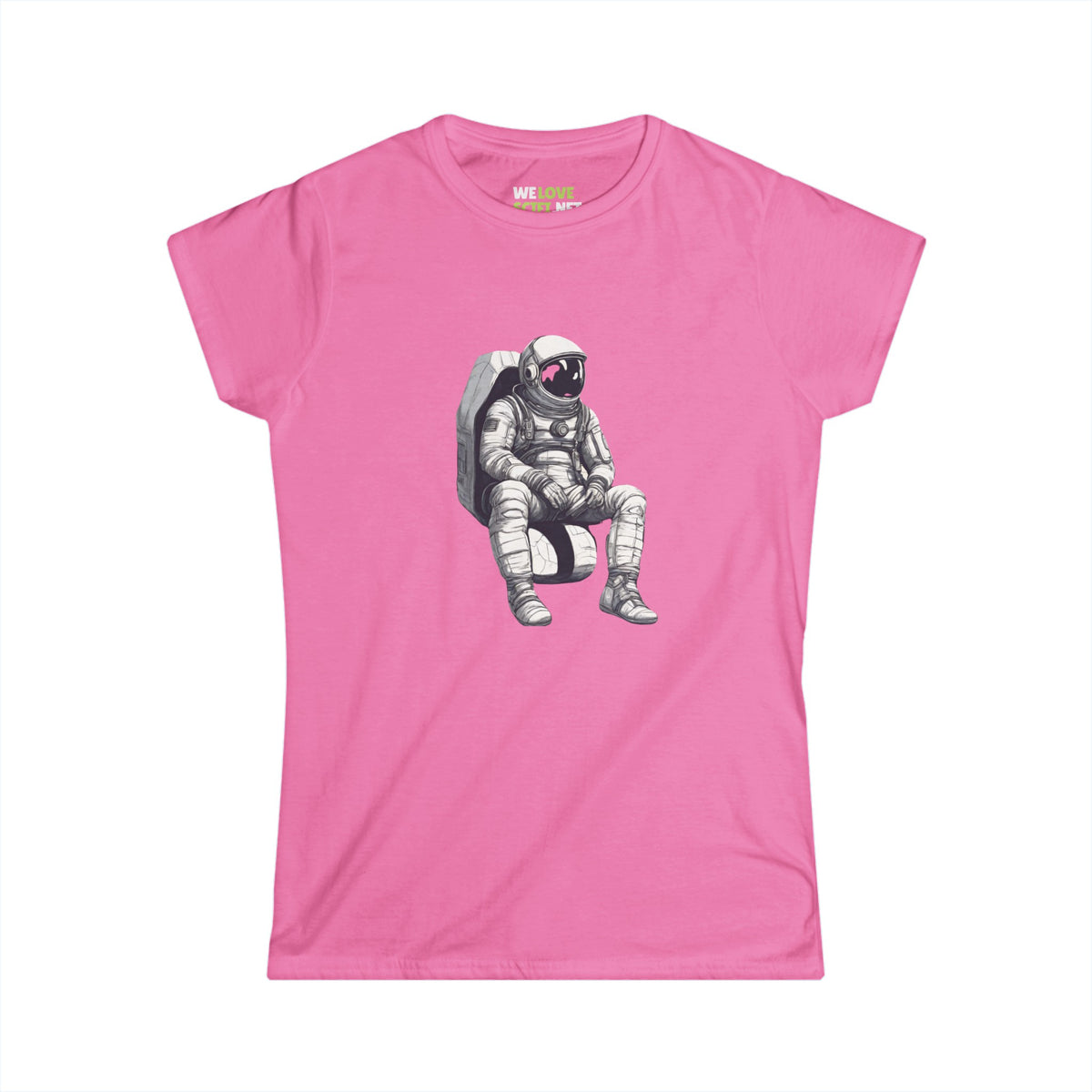 Space Art Tee | Still Waiting Astronaut Women's Shirt