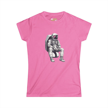 Space Art Tee | Still Waiting Astronaut Women's Shirt