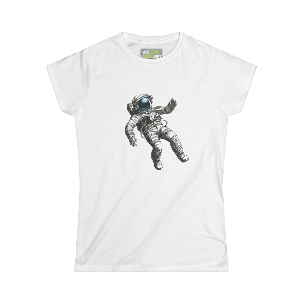 Don't Hold Me Back SpaceArt Astronaut Woman Tee-welovescifi