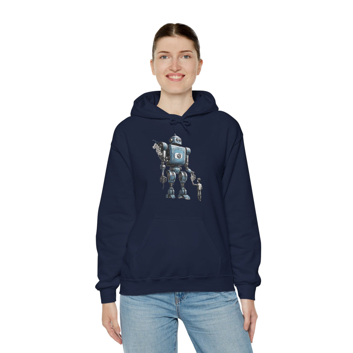 Bringing You Flower Robot Spaceart Sci-Fi Hoodie-welovescifi