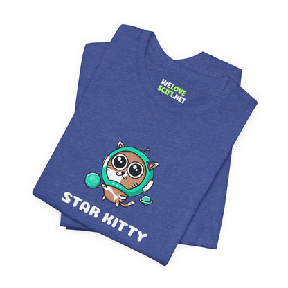 Star Kitty Cat Astronaut Sci-Fi T-Shirt - Funny Sci-Fi Tee