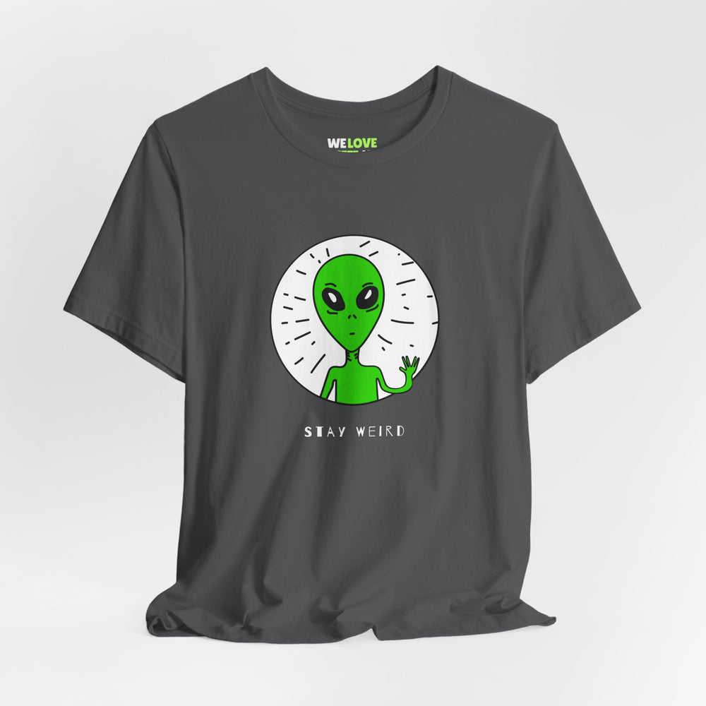 funny UFO t-shirt-Stay Weird Funny UFO Sci-Fi T-Shirt