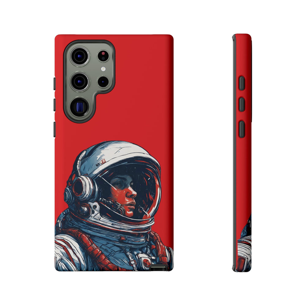 Astronaut In Red SpaceArt Tough Samsung Galaxy Mobile Cases