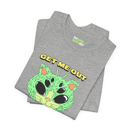 Get Me Out Of Here CatUFO Sci-Fi T-Shirt-welovescifi.net