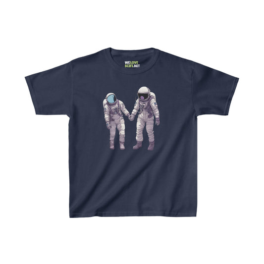 Conquering Together SpaceArt Astronaut Kids Heavy Cotton Tee