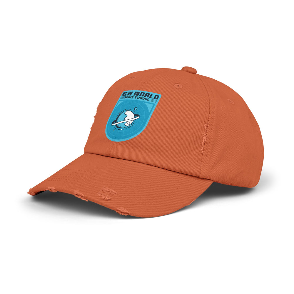 New World Space Travel Cap | Unisex Sci-Fi Distressed Hat