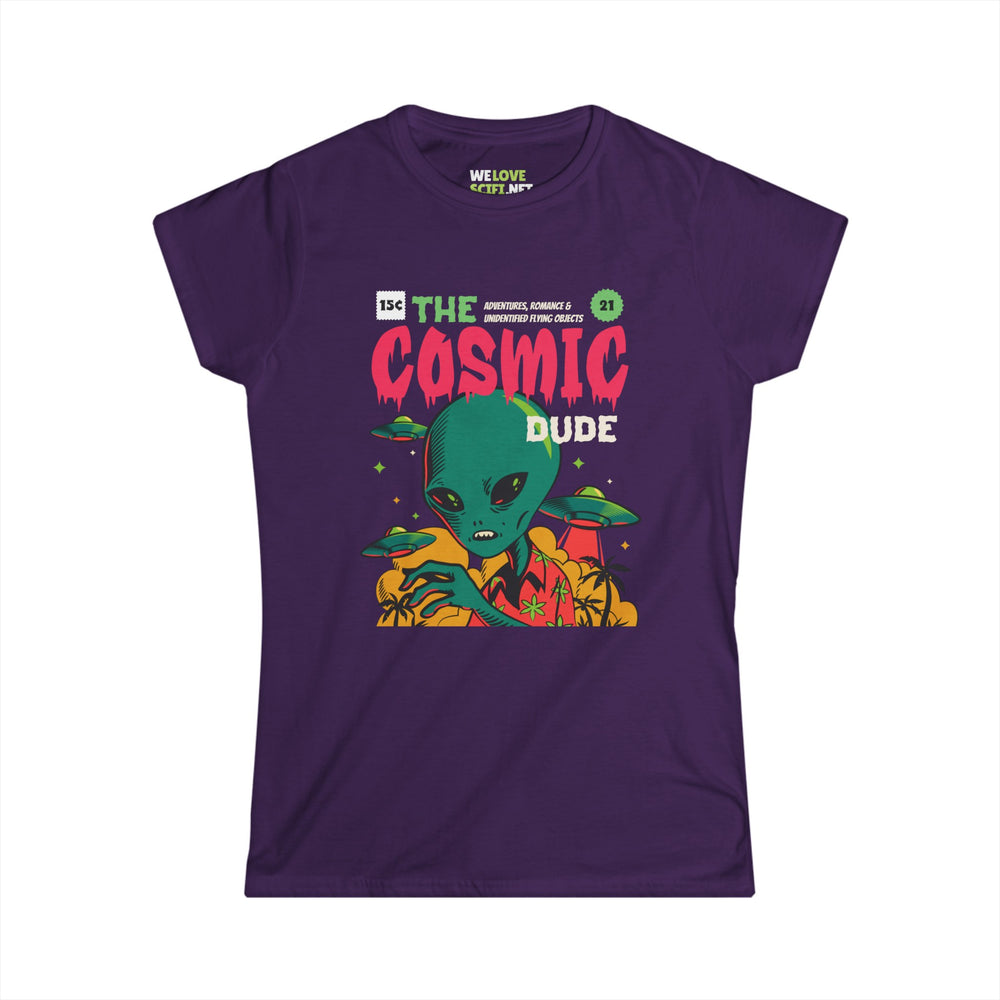 The Cosmic Dude Retro Comic Alien Woman's Tee