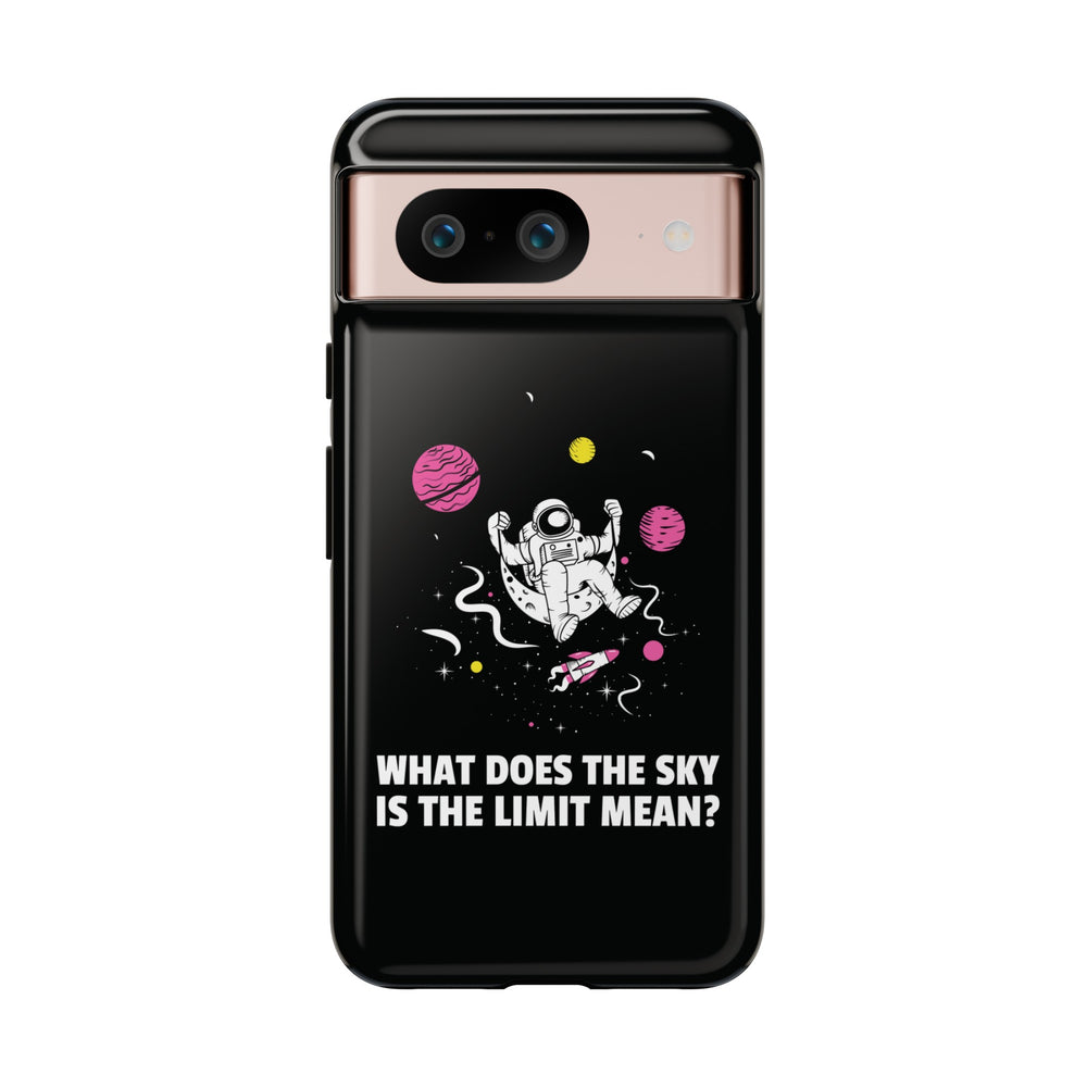 Funny Astronaut Google Pixel Cases Sky's the Limit Sci-Fi