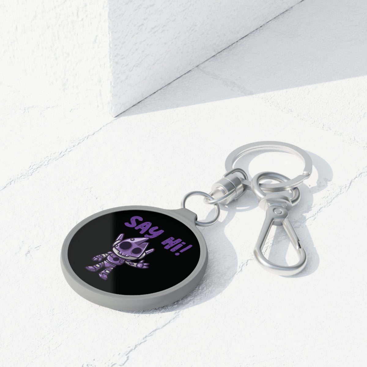 Say Hi Alien Keyring Tag-welovescifi.net