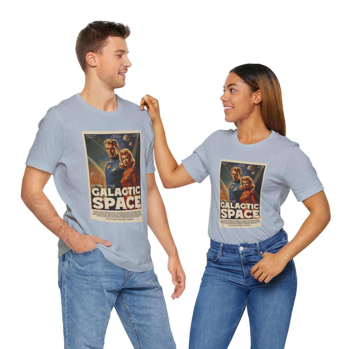 Beyond the Galactic Space Retro Sci-Fi T-Shirt-welovescifi