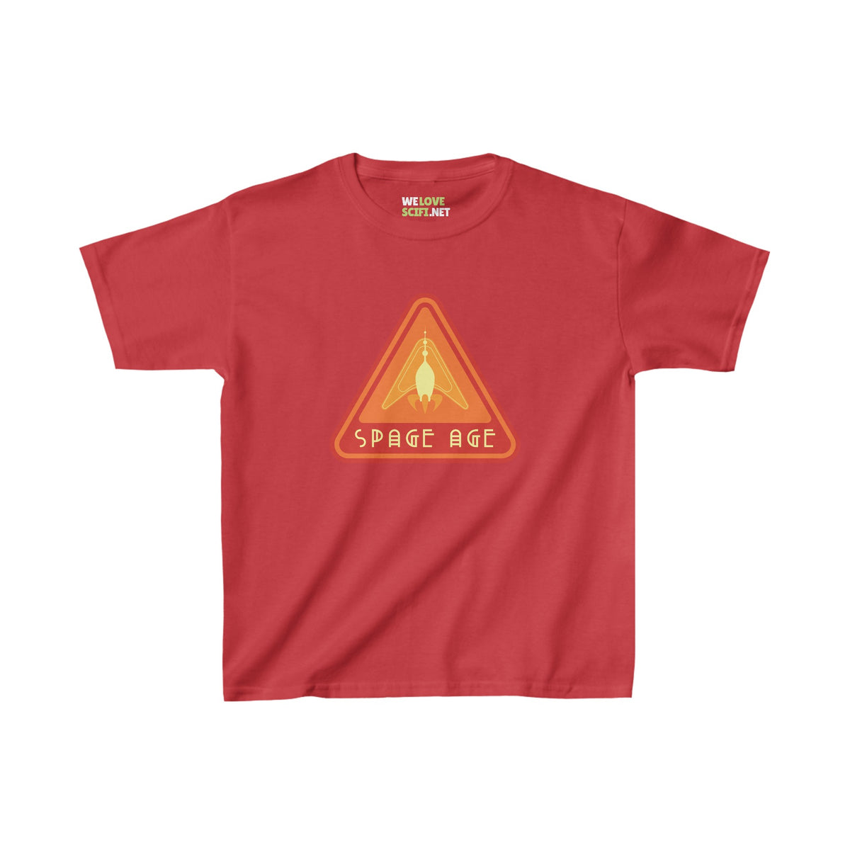 Space Age Tee for Kids | Heavy Cotton Sci-Fi Shirt 