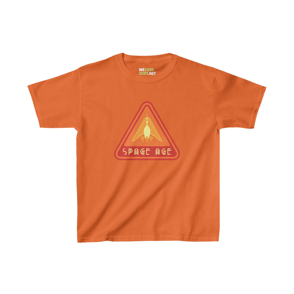 Space Age Tee for Kids | Heavy Cotton Sci-Fi Shirt 