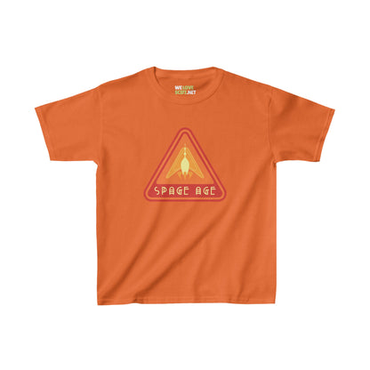 Space Age Tee for Kids | Heavy Cotton Sci-Fi Shirt 