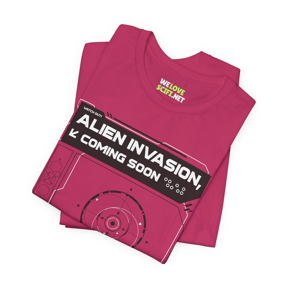 Alien Invasion Coming Soon Sci-Fi T-Shirt-welovescifi.net