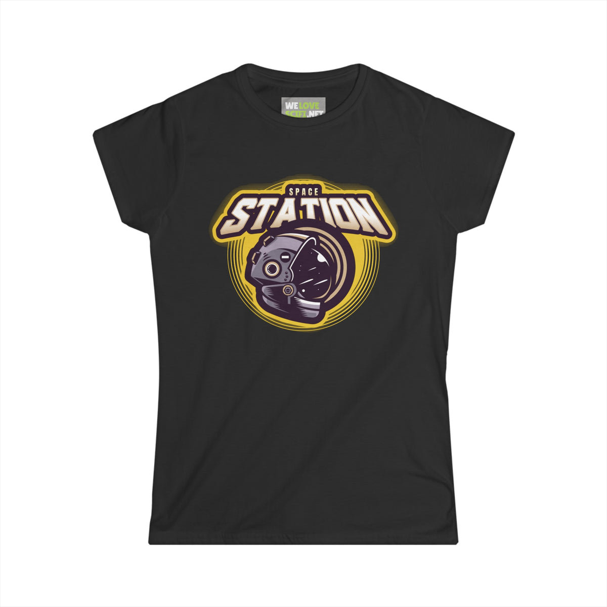 Space Station Astronaut Woman's Tee Sci-Fi Apparel