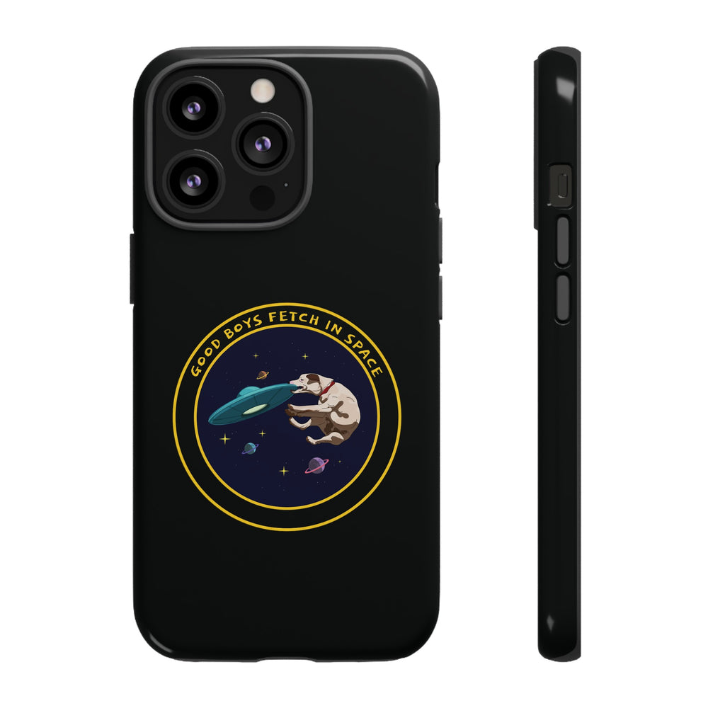 Good Boys Fetch in Space: Funny Dog Sci-Fi iPhone Cases